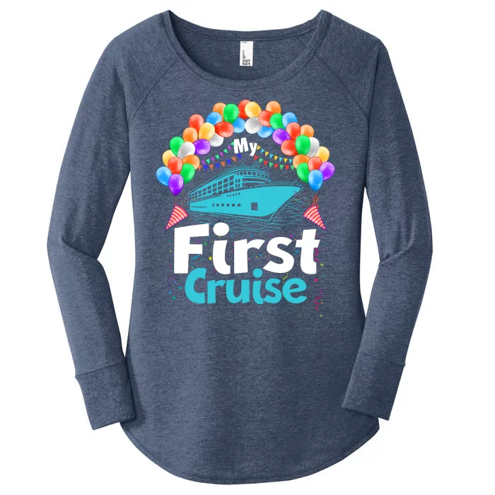 Vacation Time My First Crusie Women's Perfect Tri Tunic Long Sleeve Shirt