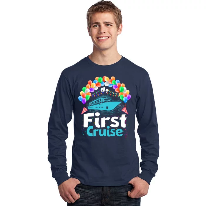 Vacation Time My First Crusie Tall Long Sleeve T-Shirt