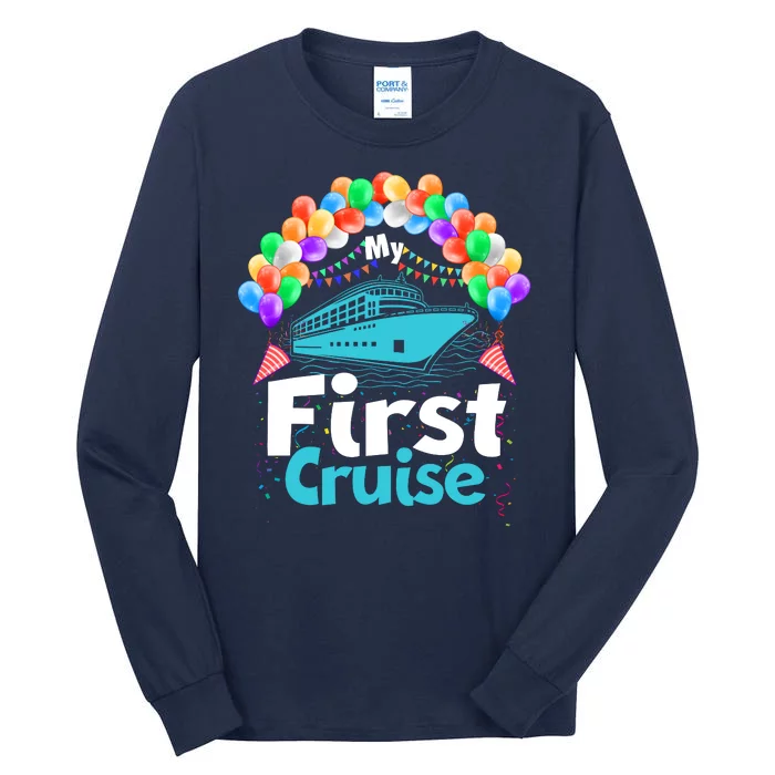 Vacation Time My First Crusie Tall Long Sleeve T-Shirt