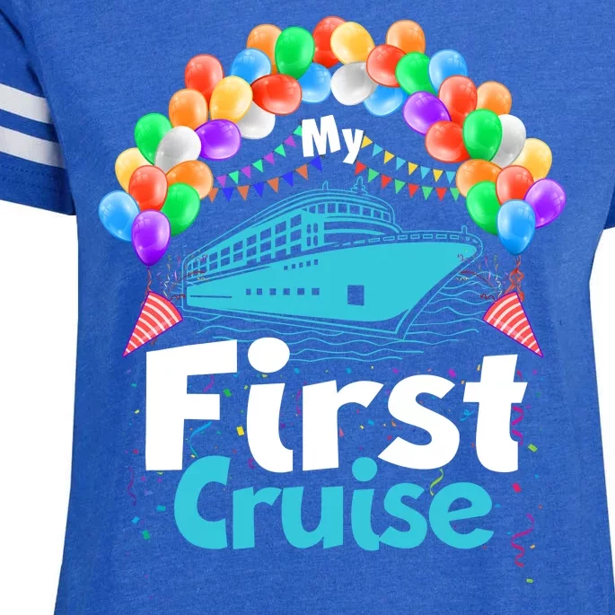 Vacation Time My First Crusie Enza Ladies Jersey Football T-Shirt