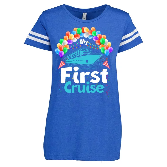 Vacation Time My First Crusie Enza Ladies Jersey Football T-Shirt