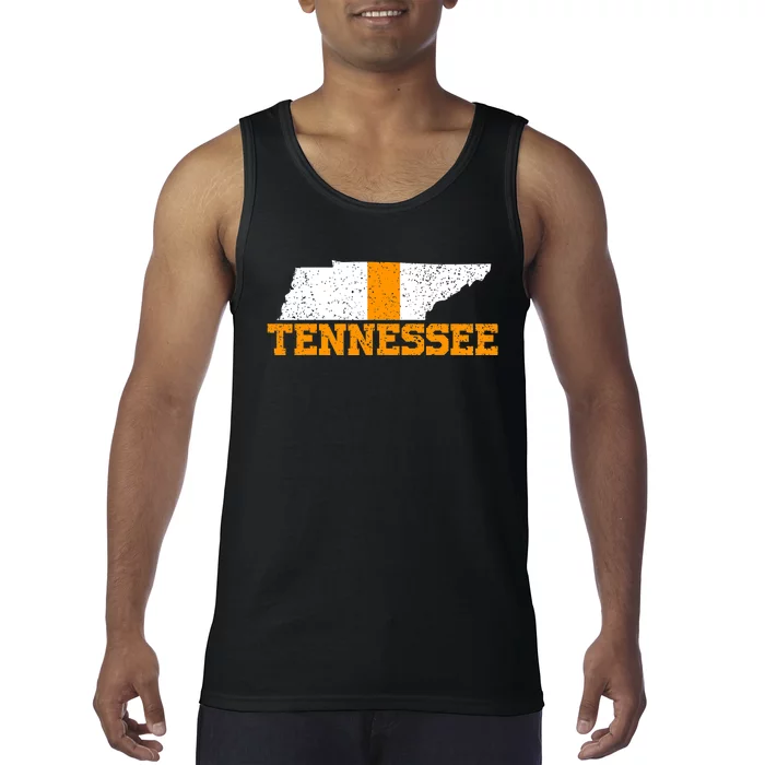 Vintage Tennessee Map Girls Boys Tennessee Tank Top