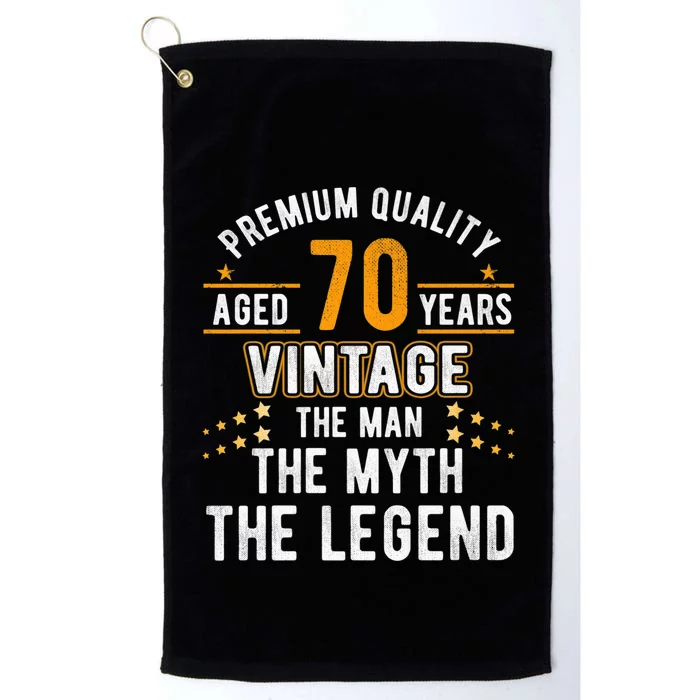 Vintage The Man Myth Legend 70 Yrs 70th Birthday Shirt Platinum Collection Golf Towel