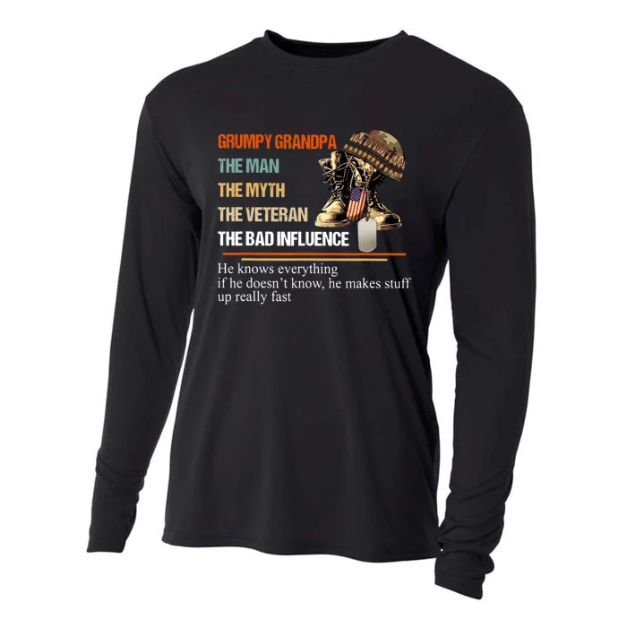 Vintage The Man The Myth The Bad Influence Cooling Performance Long Sleeve Crew