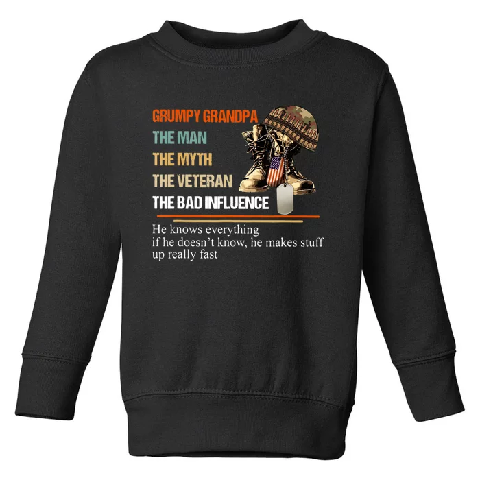 Vintage The Man The Myth The Bad Influence Toddler Sweatshirt