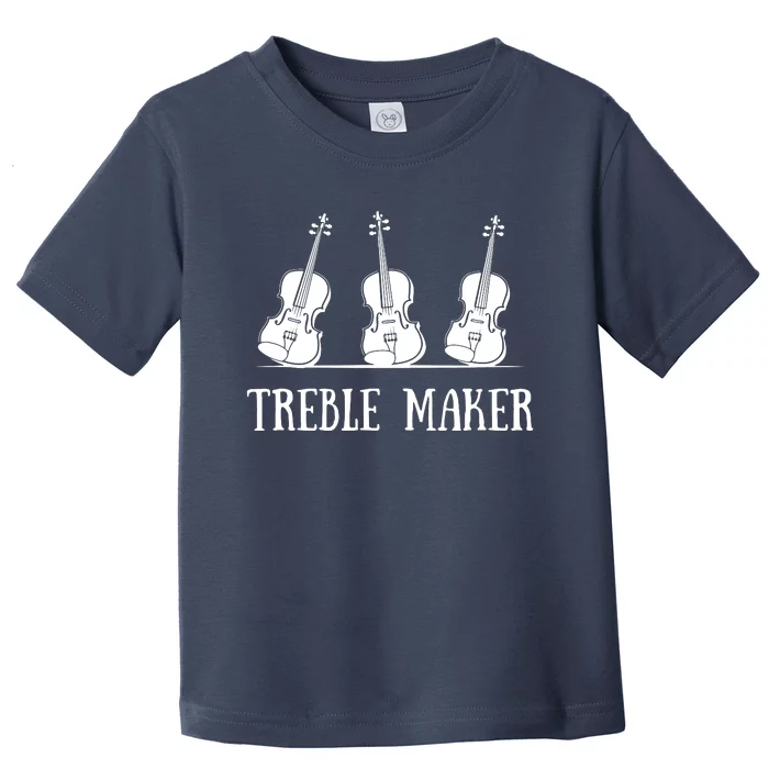 Violinist Treble Maker Violin Silhouette Gift Toddler T-Shirt