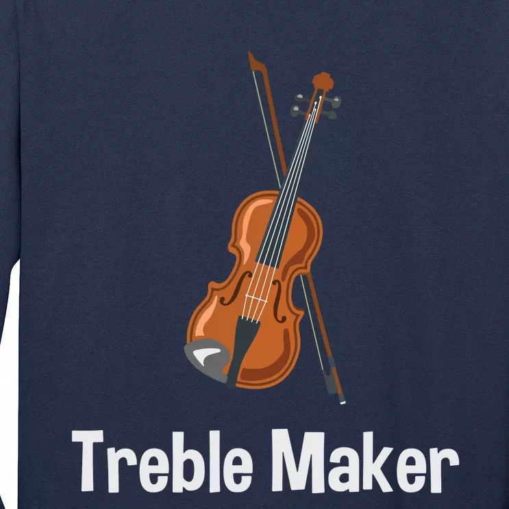 Violinist Treble Maker Violin With Bow Gift Long Sleeve Shirt