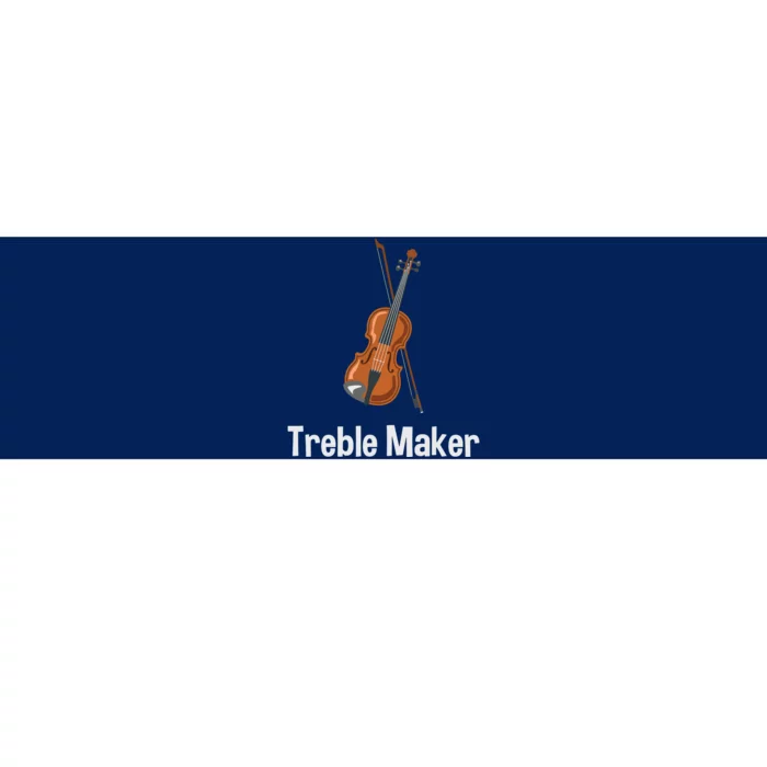 Violinist Treble Maker Violin With Bow Gift Bumper Sticker