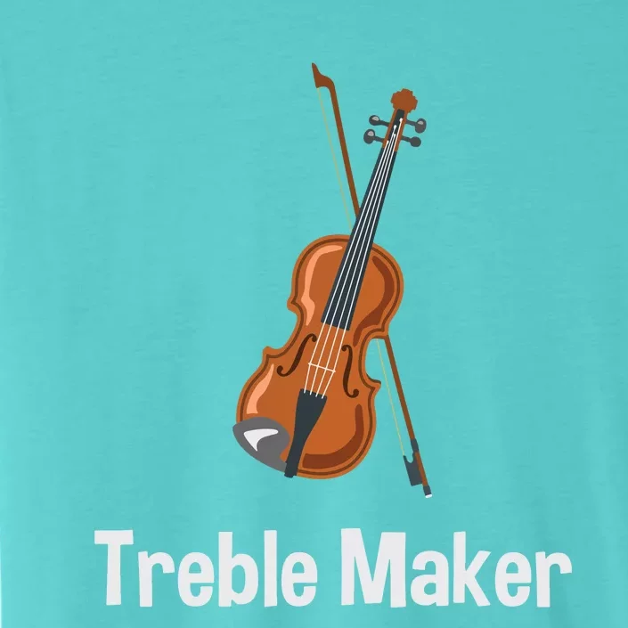 Violinist Treble Maker Violin With Bow Gift ChromaSoft Performance T-Shirt