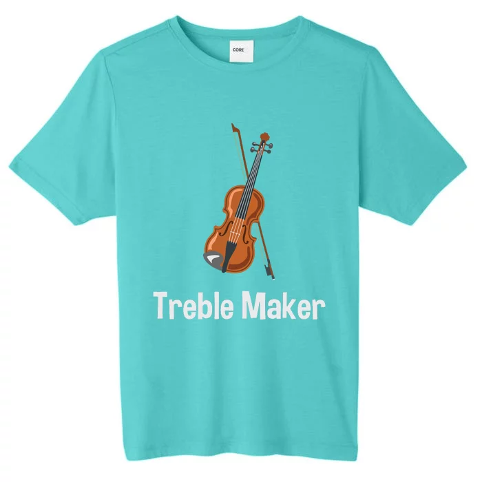 Violinist Treble Maker Violin With Bow Gift ChromaSoft Performance T-Shirt