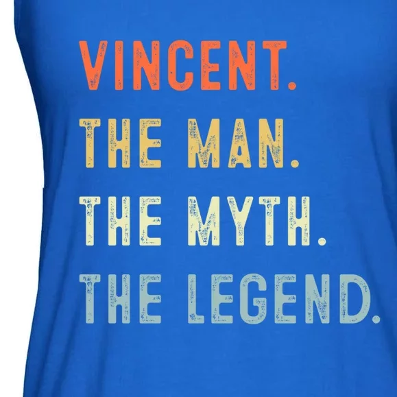 Vincent The Myth Legend Father’s Day Gift Papa Grandpa Meaningful Gift Ladies Essential Flowy Tank