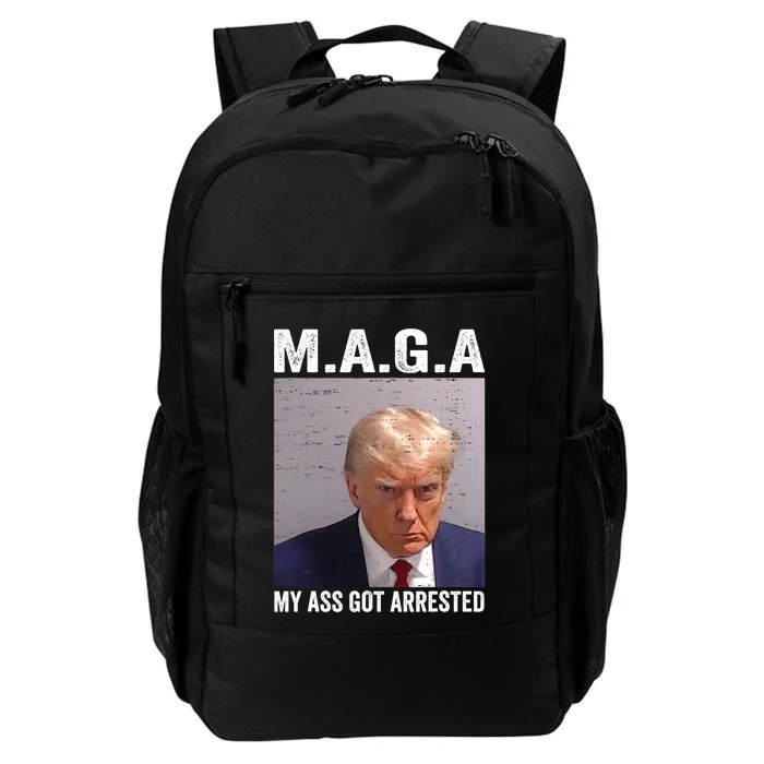 Vintage Trump Mug Shot My Ass Got Arrested Daily Commute Backpack