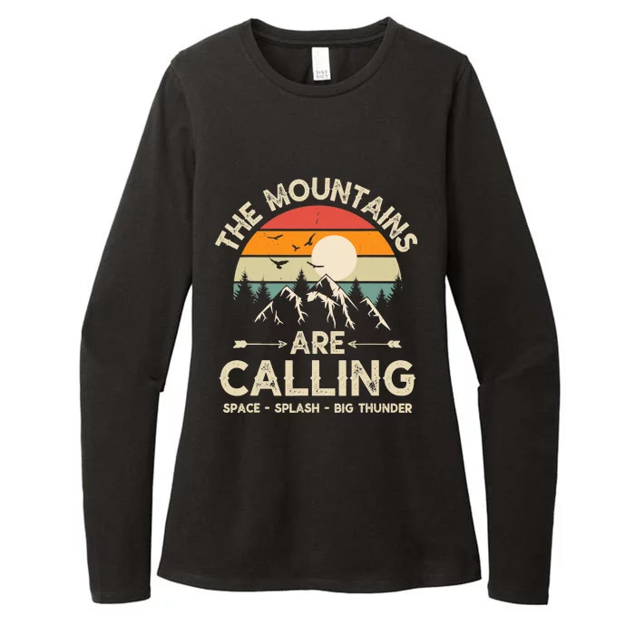 Vintage The Mountains Are Calling Space Splash Big Thunder Womens CVC Long Sleeve Shirt