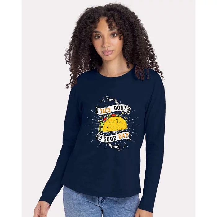 Vintage Taco Mexican Funny Cinco De Mayo Drink Gift Womens Cotton Relaxed Long Sleeve T-Shirt