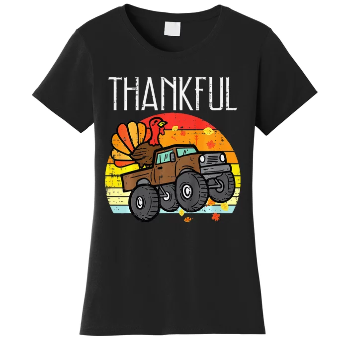 Vintage Thanksgiving Monster Truck Women's T-Shirt