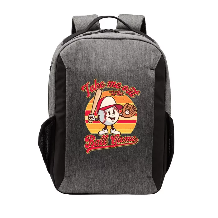 Vintage Take Me Out To The Ball Game Mascot Vector Backpack