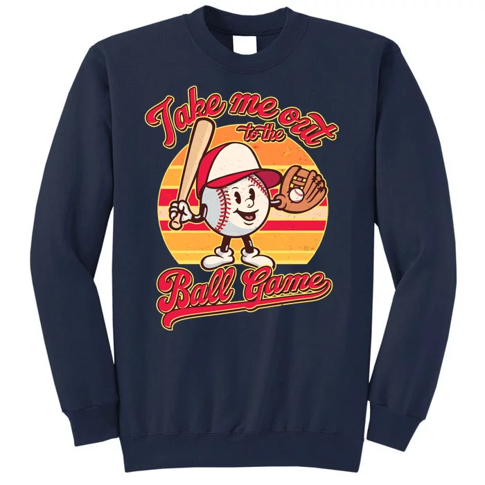 Vintage Take Me Out To The Ball Game Mascot Tall Sweatshirt