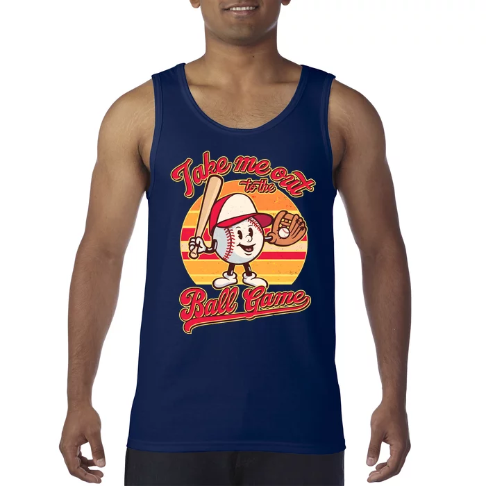 Vintage Take Me Out To The Ball Game Mascot Tank Top