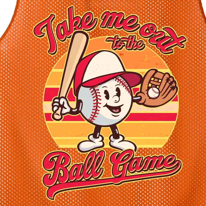 Vintage Take Me Out To The Ball Game Mascot Mesh Reversible Basketball Jersey Tank