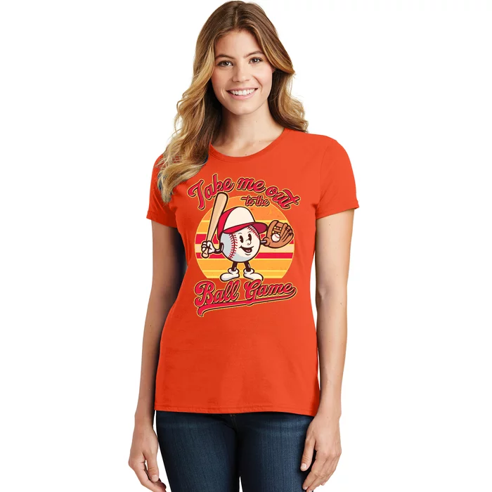 Vintage Take Me Out To The Ball Game Mascot Women's T-Shirt