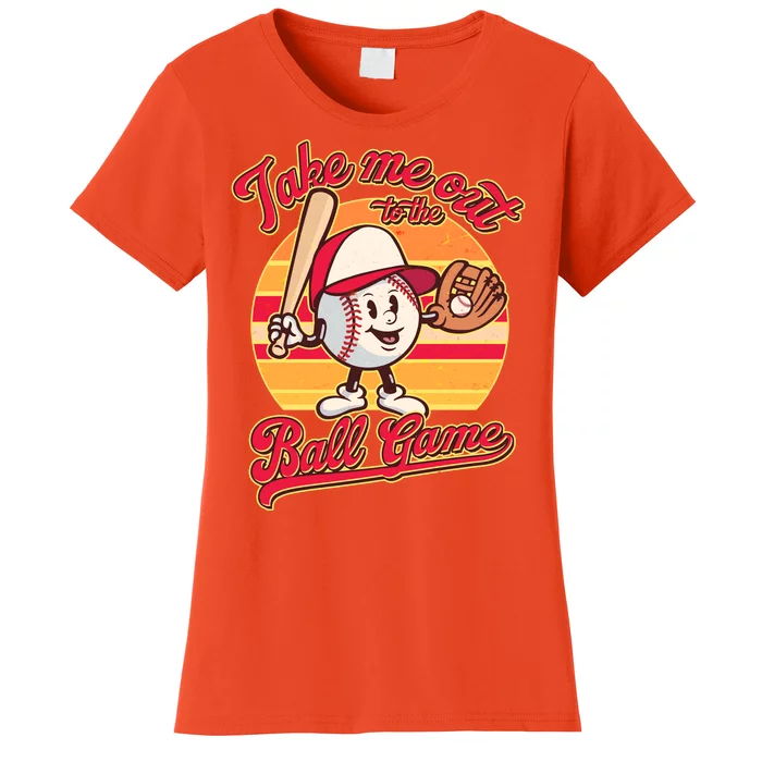 Vintage Take Me Out To The Ball Game Mascot Women's T-Shirt