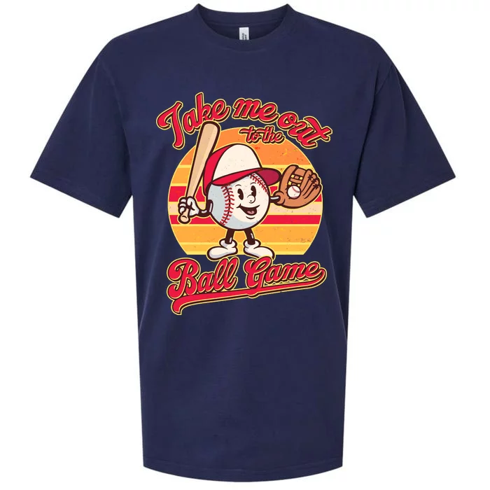 Vintage Take Me Out To The Ball Game Mascot Sueded Cloud Jersey T-Shirt