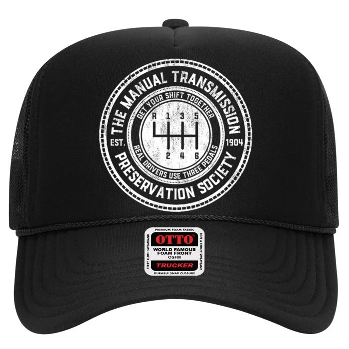 Vintage The Manual Transmission Preservation Society High Crown Mesh Trucker Hat