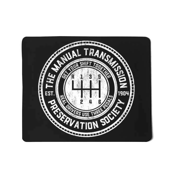 Vintage The Manual Transmission Preservation Society Mousepad