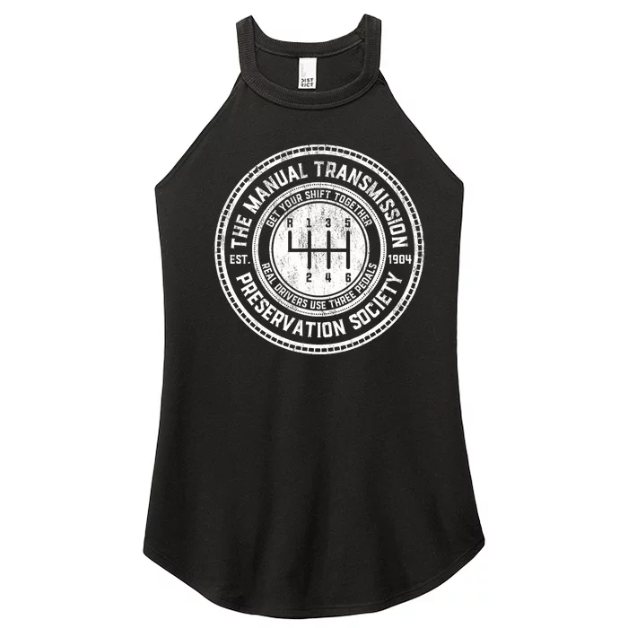 Vintage The Manual Transmission Preservation Society Women’s Perfect Tri Rocker Tank