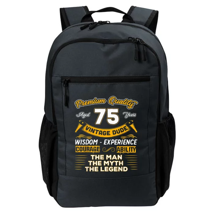 Vintage The Man Myth Legend 75 Yrs 75th Birthday Present Gift Daily Commute Backpack