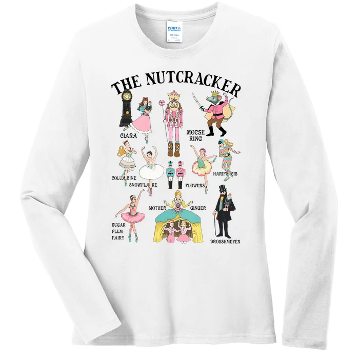 Vintage The Nutcracker Squad Pink Christmas Ladies Long Sleeve Shirt