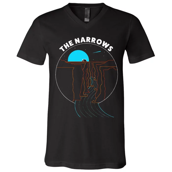 Vintage The Narrows Zion National Park V-Neck T-Shirt