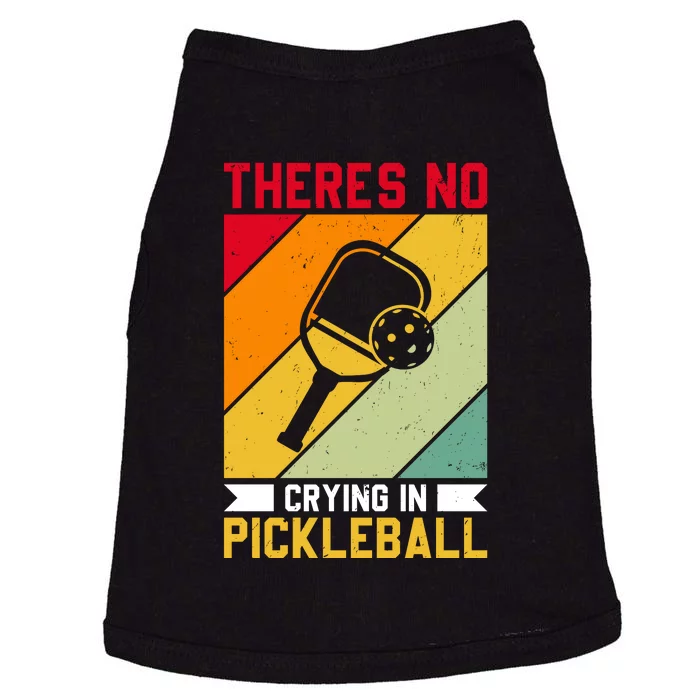 Vintage There's No In Crying Pickleball Paddles Sport Gift Doggie Tank