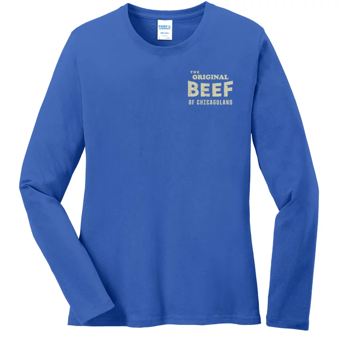 Vintage The Original Beef Of Chicagoland 2017 Tee Ladies Long Sleeve Shirt