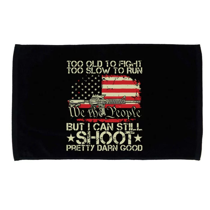 Vintage Too Old To Fight Too Slow To Run Veteran Microfiber Hand Towel