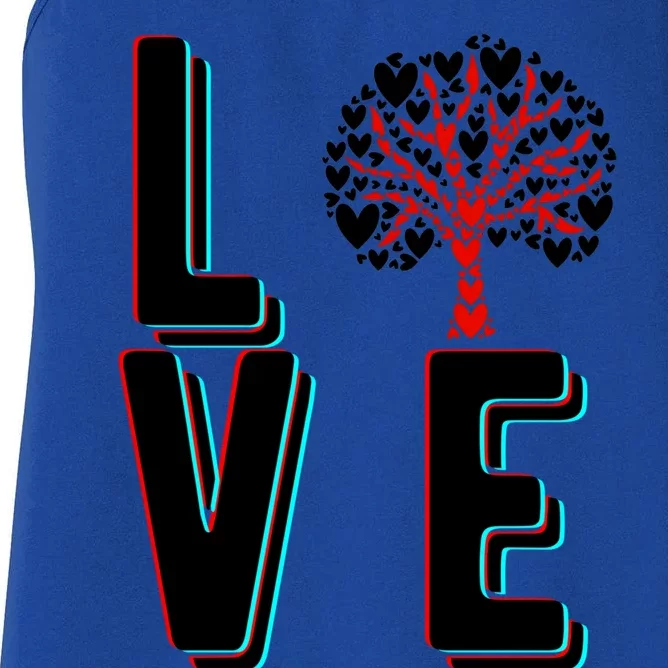 Valentines Tree Outdoor Park Nature Lover Worker Love Trees Gift Women's Racerback Tank