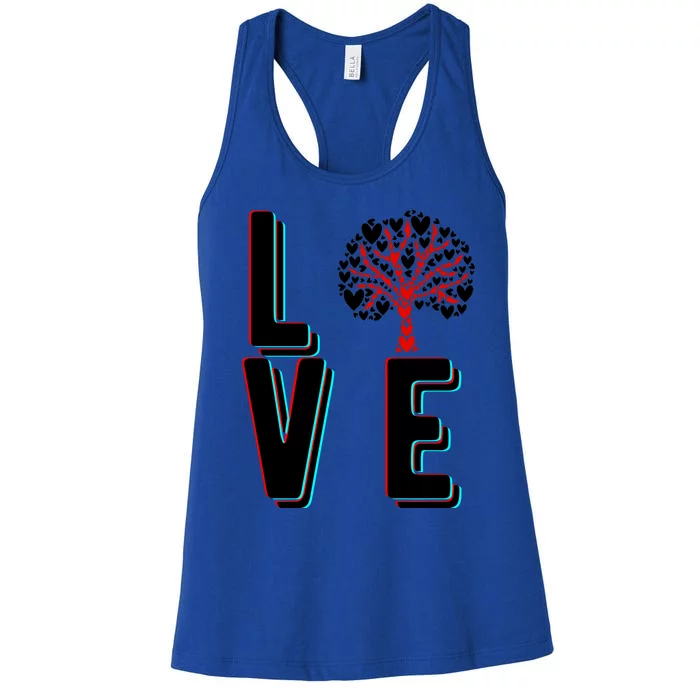 Valentines Tree Outdoor Park Nature Lover Worker Love Trees Gift Women's Racerback Tank