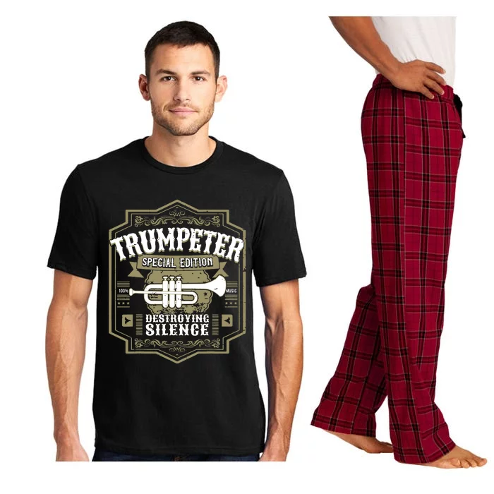 Vintage Trumpet Player Retro Graphic Trumpeter Pajama Set