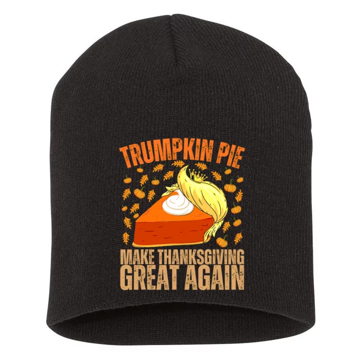 Vintage Trumpkin Pie Make Thanksgiving Great Again Short Acrylic Beanie