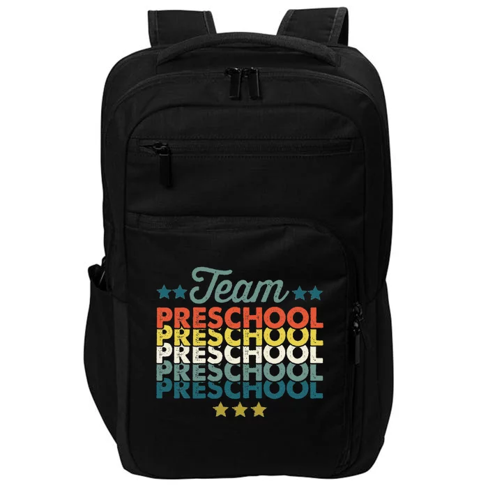 Vintage Team Preschool Back To School Teacher Impact Tech Backpack