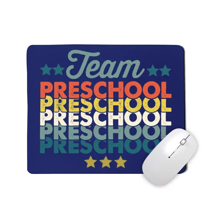 Vintage Team Preschool Back To School Teacher Mousepad