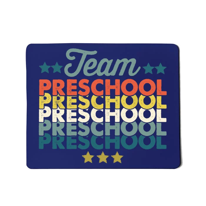 Vintage Team Preschool Back To School Teacher Mousepad