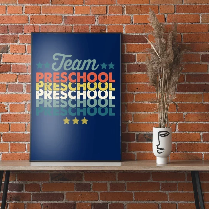 Vintage Team Preschool Back To School Teacher Poster