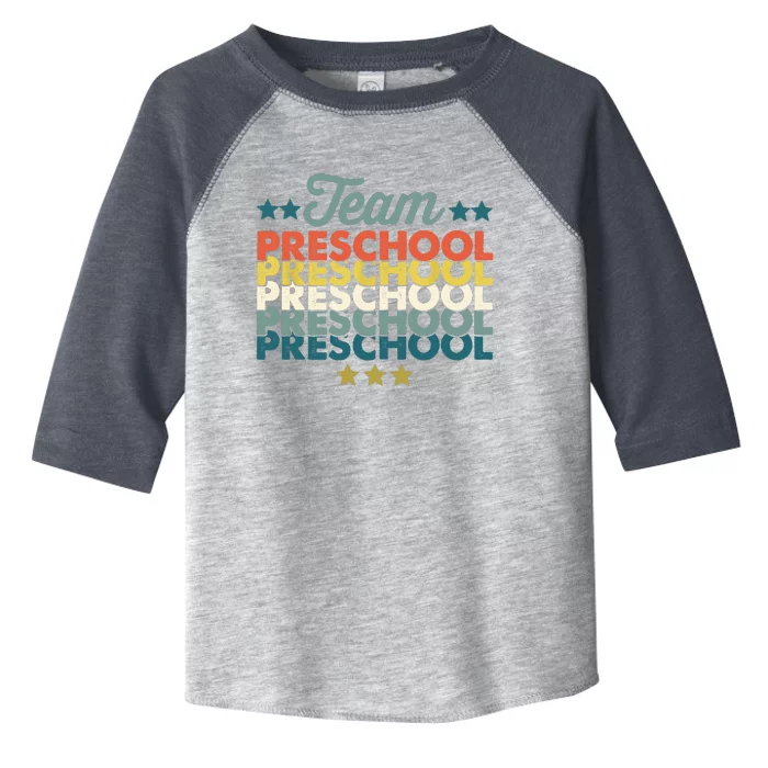 Vintage Team Preschool Back To School Teacher Toddler Fine Jersey T-Shirt