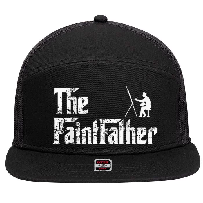 Vintage The Paintfather Painting Artist Painter 7 Panel Mesh Trucker Snapback Hat