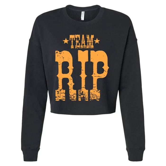 Vintage Team RIP Cropped Pullover Crew