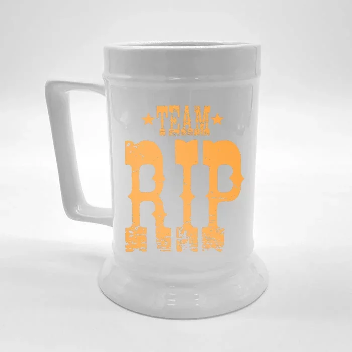 Vintage Team RIP Front & Back Beer Stein