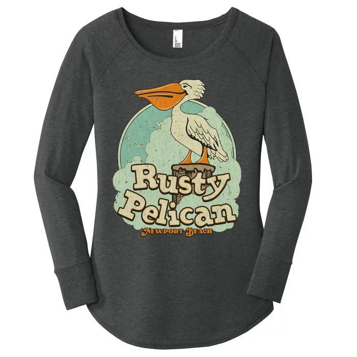 Vintage The Rusty Pelican 1972 Newport Beach Women's Perfect Tri Tunic Long Sleeve Shirt