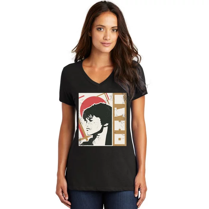 Viktor Tsoi Rock Musician Russia Cinema USSR Women's V-Neck T-Shirt