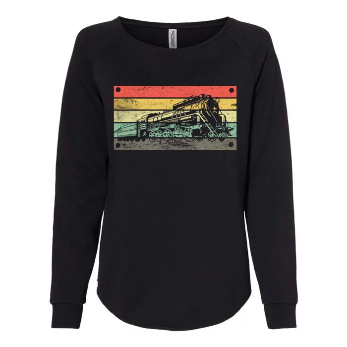 Vintage Train Railroad Retro Gift Railroad Engineer Gift Meaningful Gift Womens California Wash Sweatshirt